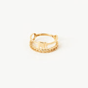 Elephant Band Ring In Gold Material