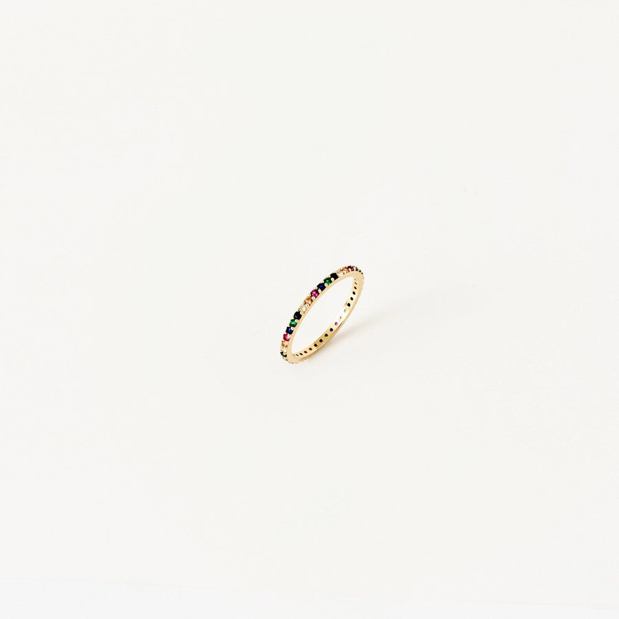 Birthstone Eternity Ring In Gold Material