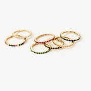 Birthstone Eternity Ring In Gold Material