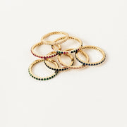 Birthstone Eternity Ring In Gold Material