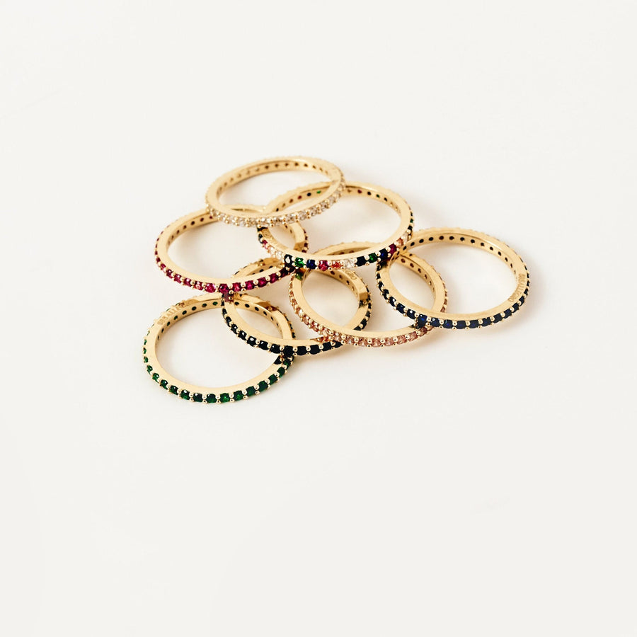 Birthstone Eternity Ring In Gold Material
