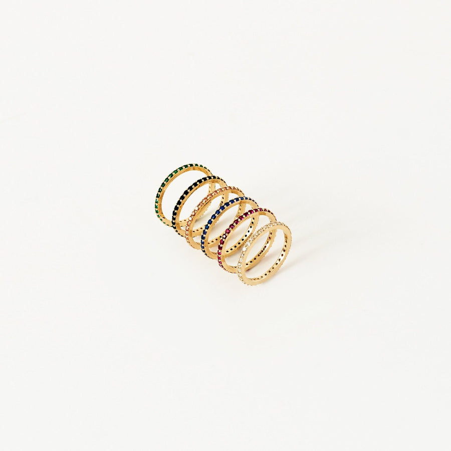 Birthstone Eternity Ring In Gold Material