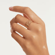 Daisy Flower Ring  Gold Material