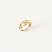 Flower Band Ring Gold Material