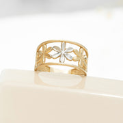 Daisy Flower Ring  Gold Material