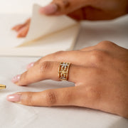 Daisy Flower Ring  Gold Material