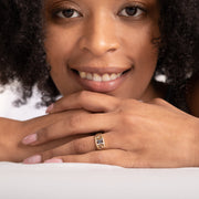 Flower Band Ring Gold Material