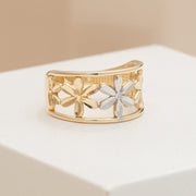 Daisy Flower Ring  Gold Material